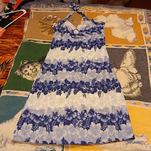 ENT Entrancy Medium M Purple Striped Halter Dress - Picture 2 of 11